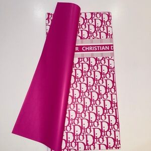 Christian Dior Hot Pink Patterned Wrapping Paper